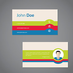Image showing Two sided business card with photo