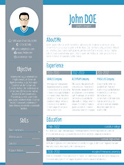 Image showing Modern resume cv design with photo