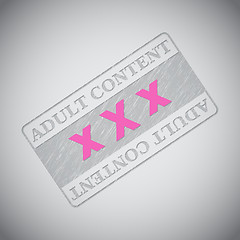 Image showing Grunge adult content stamp with XXX text