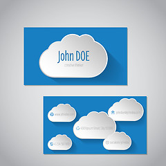 Image showing Modern business card with clouds