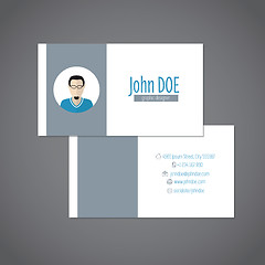 Image showing Simplistic business card with photo