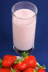 Image showing Strawberry milkshake