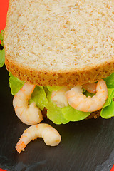 Image showing Shrimps sandwich