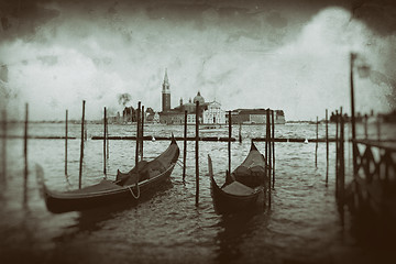 Image showing Gondolas on Grand Canal in Venice