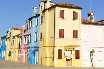 Image showing Colorful houses on Burano Island, Venice, Italy