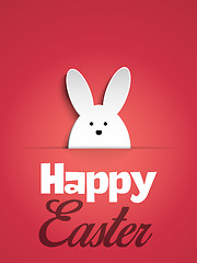 Image showing Happy Easter Rabbit Bunny on Pink Background