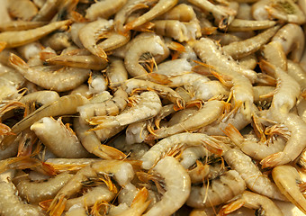 Image showing Prawns in a market