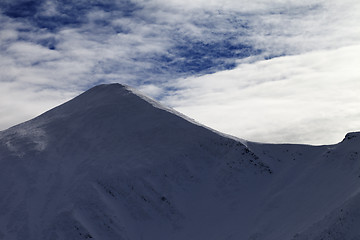 Image showing Winter mountains in morning