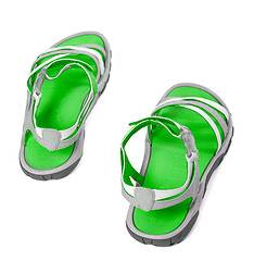 Image showing Summer sandals.Top view.