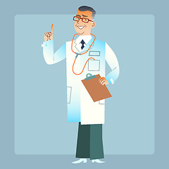 Image showing good doctor physician in a white coat