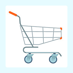 Image showing Grocery cart on wheels
