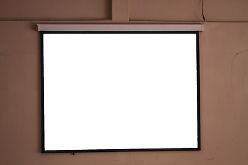 Image showing Blank projector canvas