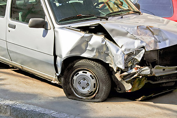 Image showing Crashed car