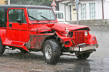 Image showing Crashed SUV