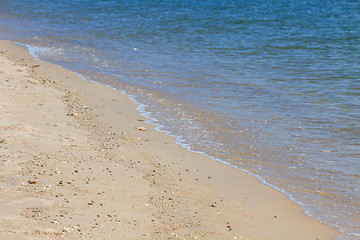 Image showing Soft wave on the sandy beach