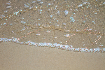 Image showing Soft wave on the sandy beach