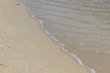 Image showing Soft wave on the sandy beach