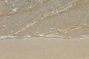 Image showing Soft wave on the sandy beach