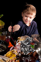 Image showing uncleared table