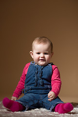 Image showing smiling infant baby