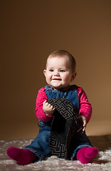 Image showing smiling infant baby