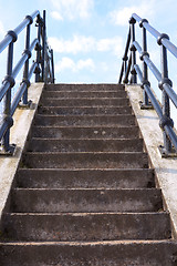 Image showing Concrete stairs leading upwards