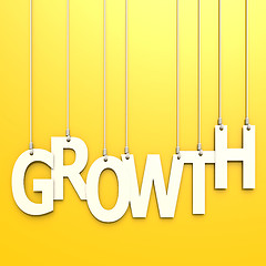 Image showing Growth word in yellow background