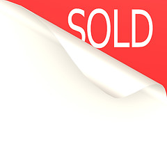 Image showing Sold word with white paper