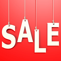 Image showing Sale word in red background