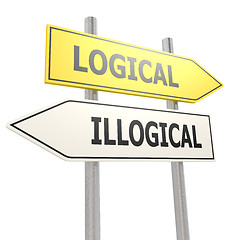 Image showing Logical illogical road sign