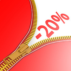 Image showing Zipper with twenty percent off