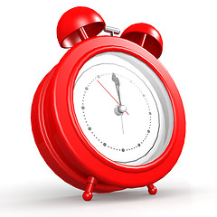 Image showing Red alarm clock