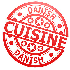 Image showing Danish cuisine stamp