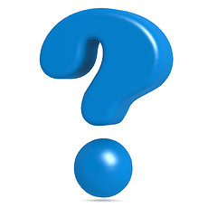 Image showing Blue question mark