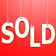 Image showing Sold word in red background
