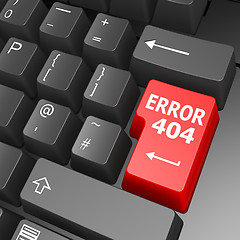 Image showing Error 404 key on computer keyboard