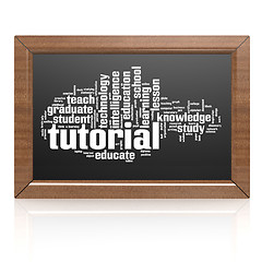 Image showing Blank blackboard tutorial
