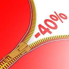 Image showing Zipper with forty percent off