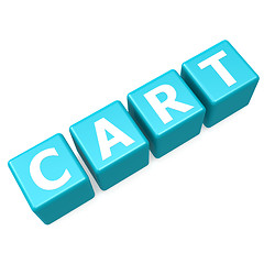 Image showing Cart blue puzzle