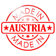 Image showing Made in Austria red seal