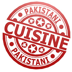 Image showing Pakistani cuisine stamp