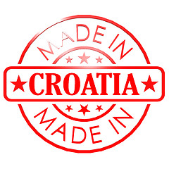 Image showing Made in Croatia red seal