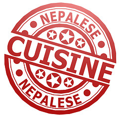 Image showing Nepalese cuisine stamp