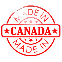 Image showing Made in Canada red seal