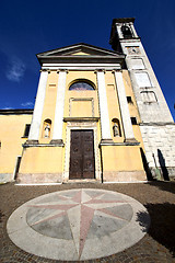 Image showing in  the solbiate arno  old   church  closed brick  sidewalk ital