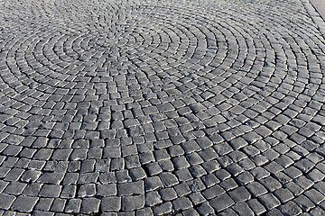 Image showing old smooth cobblestones