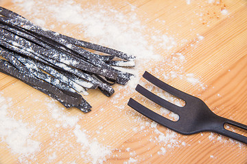 Image showing black pasta