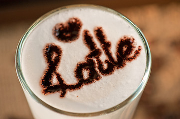 Image showing latte closeup