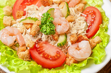 Image showing salad with shrimp