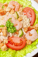 Image showing salad with shrimp